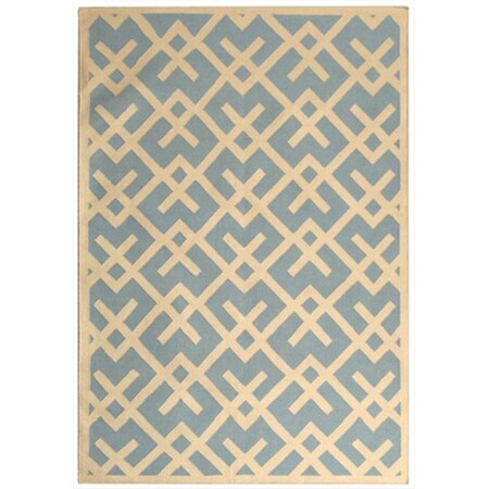 Safavieh 10 Ft. X 14 Ft. Large Rectangle Contemporary Dhurries- Light Blue And Ivory- Flatweave Rug DHU552B-10